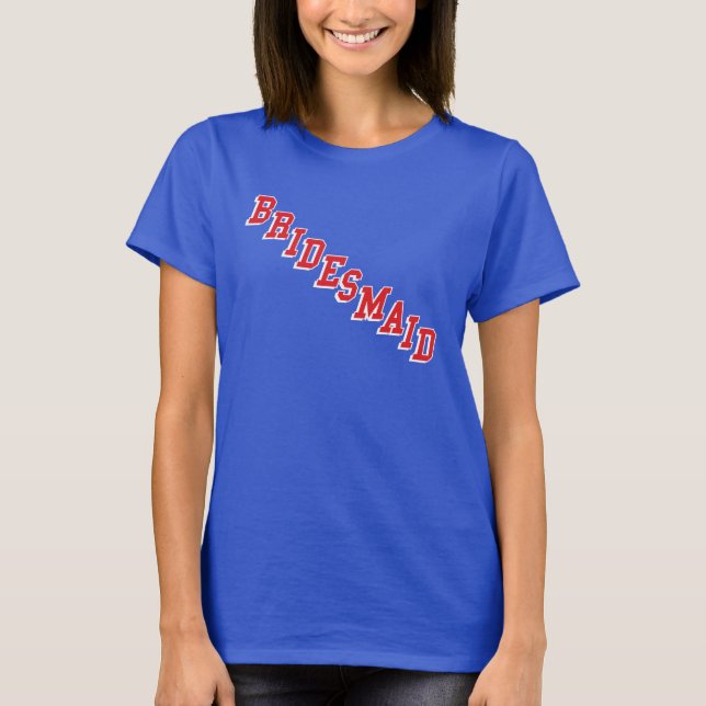 T-shirt Chemise bleue Bridesmaid (Devant)