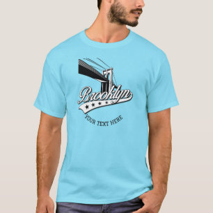 T-shirt Chemise bleue de design élégant minimaliste Brookl