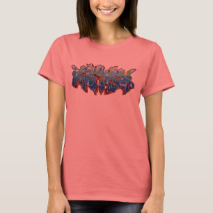 T-SHIRT CHEMISE BLEUE DE GRAFFITI DE ZIMAD WILDSTYLE