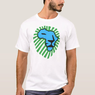 T-shirt Chemise bleue de Waka Waka de crinière de vert de