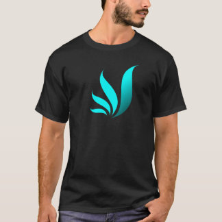 T-shirt Chemise bleue d'obscurité d'icône d'herbe
