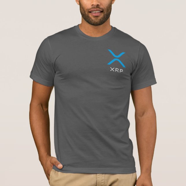 T-shirt Chemise bleue et blanche d'ondulation de XRP du (Devant)