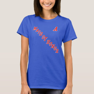 T-shirt Chemise bleue femme d'honneur