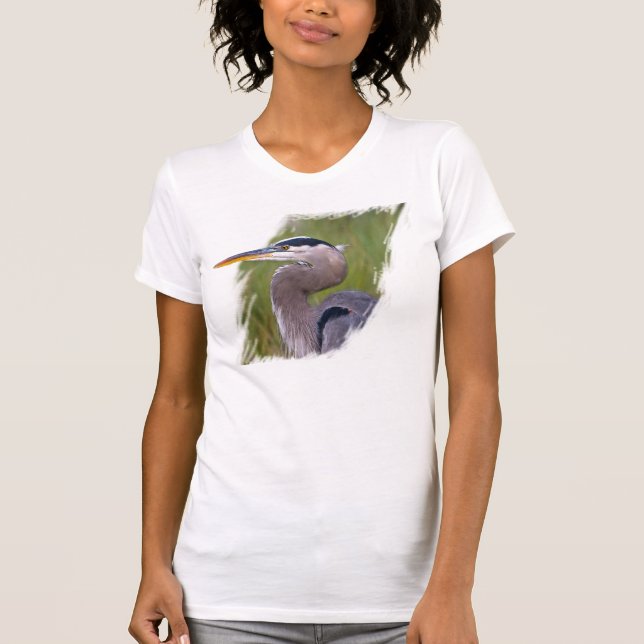 T-shirt Chemise bleue royale de héron (Devant)