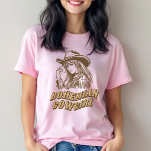 T-shirt Chemise Bohème Bohème Bohème Occidentale Pays Rose