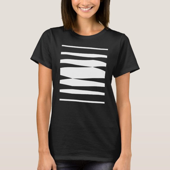 T-shirt chemise bold lignes géométriques design (Devant)