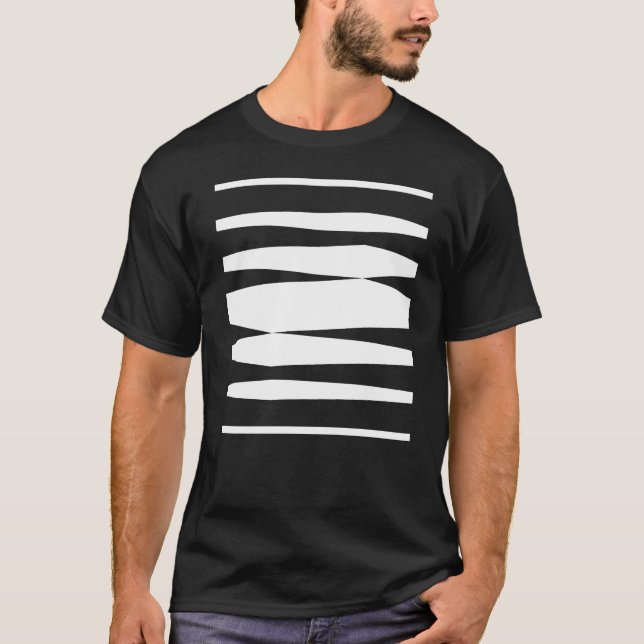T-shirt chemise bold lignes géométriques design (Devant)
