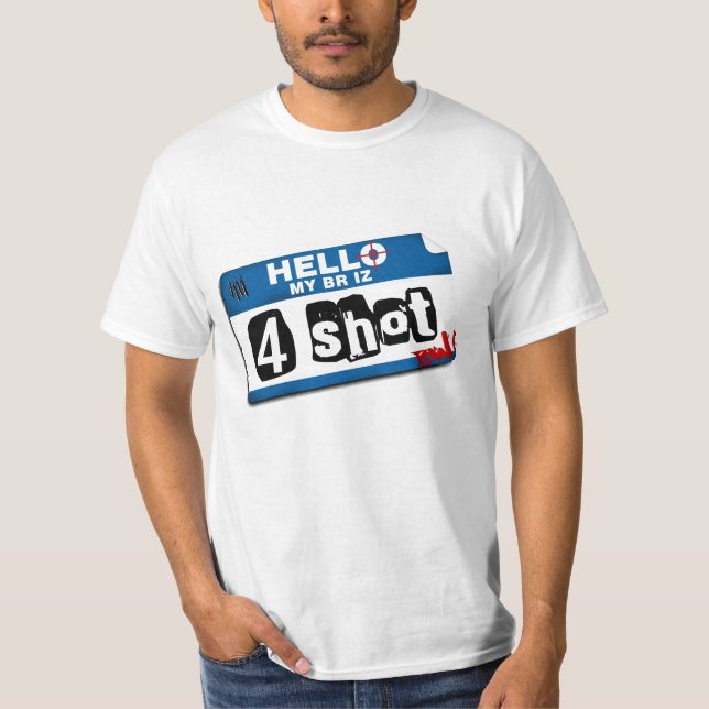 T-shirt Chemise - bonjour mon nom est (Devant)