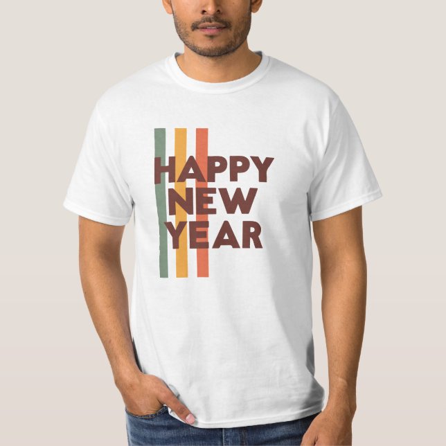 T-shirt Chemise « Bonne Année » – Conception de typographi (Devant)