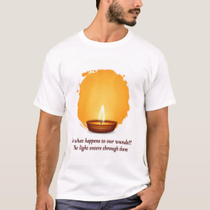 T-shirt Chemise bougie de lumière de guérison   Citation I