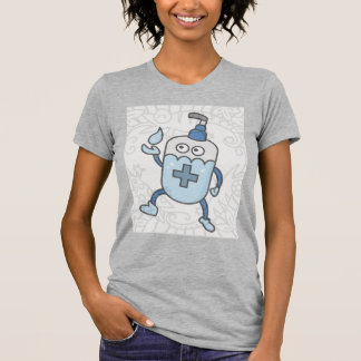 T-shirt chemise bouteille d'eau abstraite pour femmes