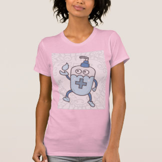 T-shirt chemise bouteille d'eau abstraite pour femmes