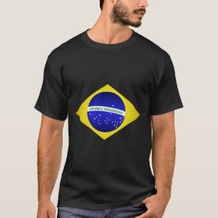 T-shirt Chemise Brésil Football Brésilien Football Drapeau