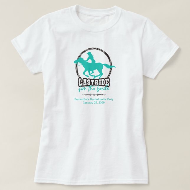 T-shirt Chemise Bright Turquoise Dernier Tour pour la Mari (Design devant)