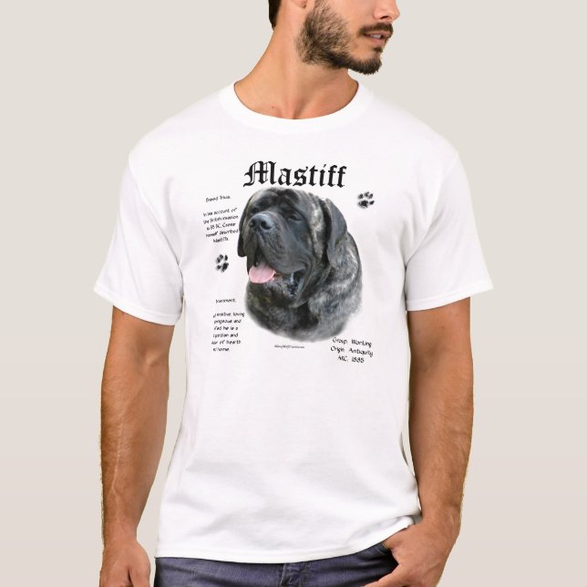 T-shirt Chemise Brindle Mastiff History (Devant)