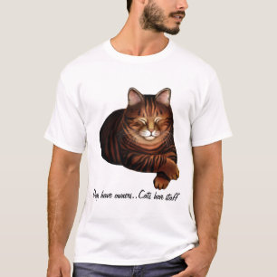 T-shirt Chemise Brown de chat tigré de sommeil