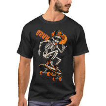  Chemise Bruh Halloween - Squelette drôle sur skat