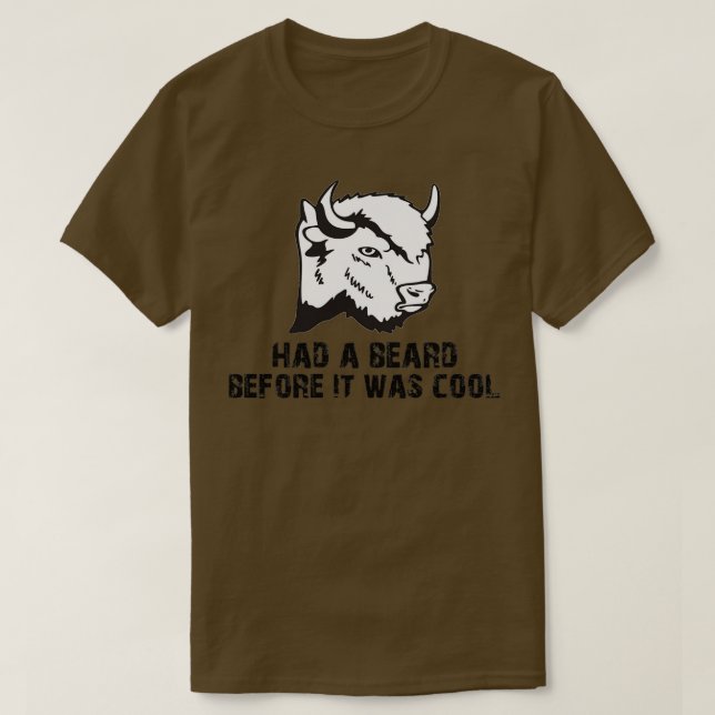 T-shirt Chemise Buffalo Bison Funny Chemise Beard Funny (Design devant)