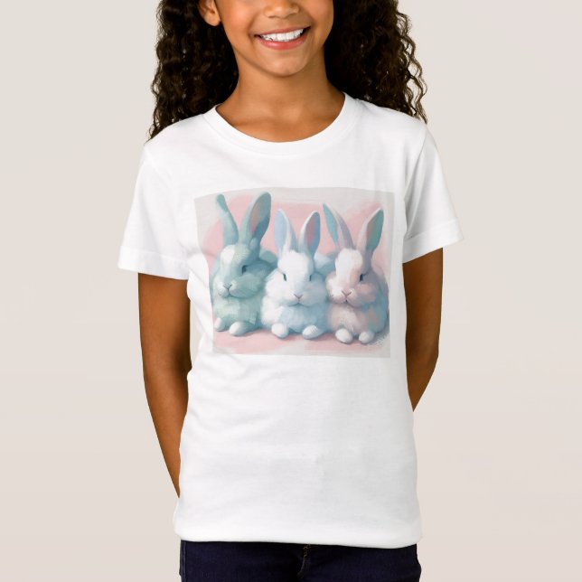 T-Shirt Chemise Bunny Pastel de Pâques (Devant)