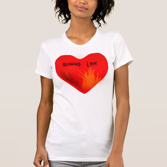 T-shirt Chemise Burning Love_ (Devant)