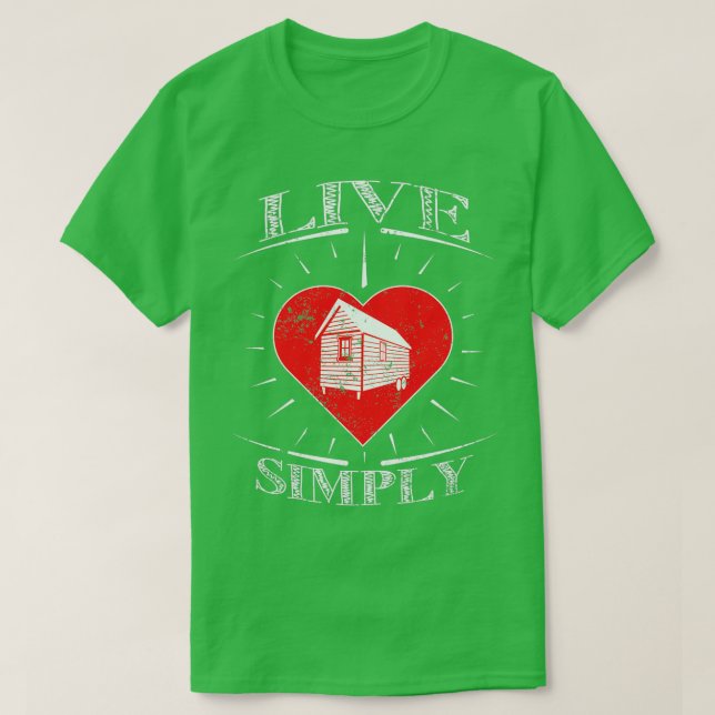 T-shirt Chemise Cabine En Log Vivent Simplement Des Cadeau (Design devant)