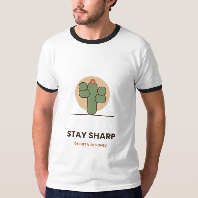 T-shirt Chemise Cactus du désert Stay Sharp (Devant)