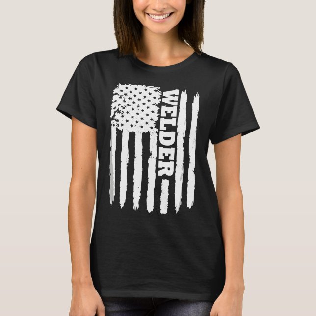 T-shirt Chemise Cadeau Drapée Drapeau de Soudure (Devant)
