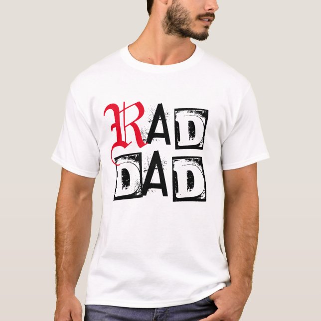 T-shirt Chemise Cadeau fête des pères, Lettre Papa Rad Imp (Devant)