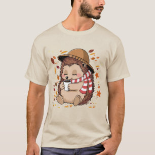 T-shirt Chemise Café Hérisson, Chemise Citrouille Hérisson