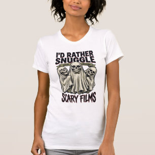 T-shirt Chemise Câlin Horreur Nuit de Film de Crâne Fantôm