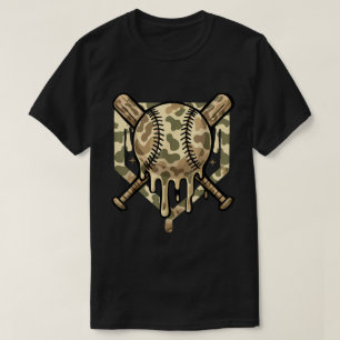 T-shirt Chemise Camouflage Baseball Drip pour Garçons et J