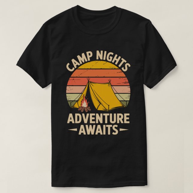 T-shirt Chemise Camp Nights Circle (Design devant)
