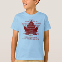 Chemise Canada de l'hymne du Canada pour enfants J