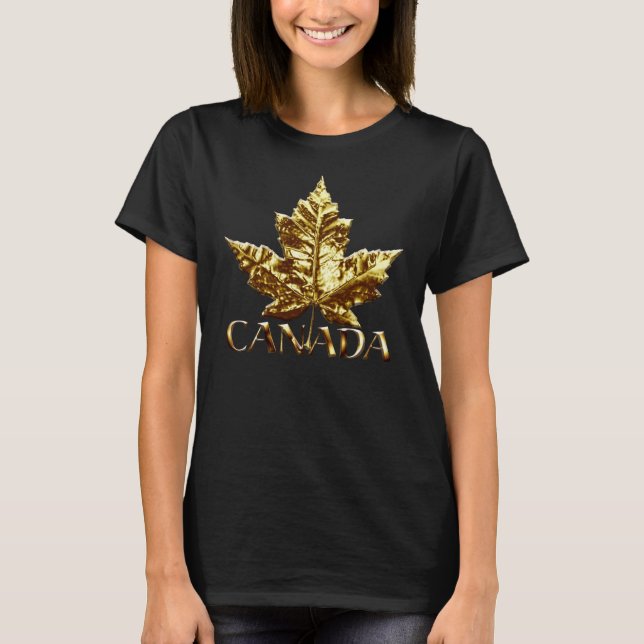 T-shirt Chemise Canada féminine Plus Taille Médaille d'or  (Devant)