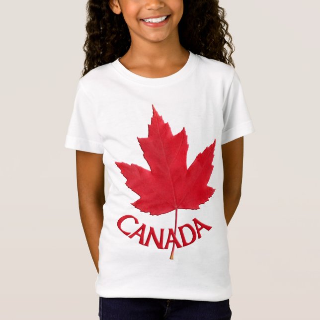 T-Shirt Chemise Canada Fille Personnalisée Chemise Souveni (Devant)