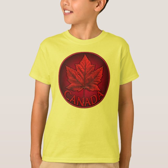 T-shirt Chemise Canada pour enfants Équipe sur mesure Cana (Devant)