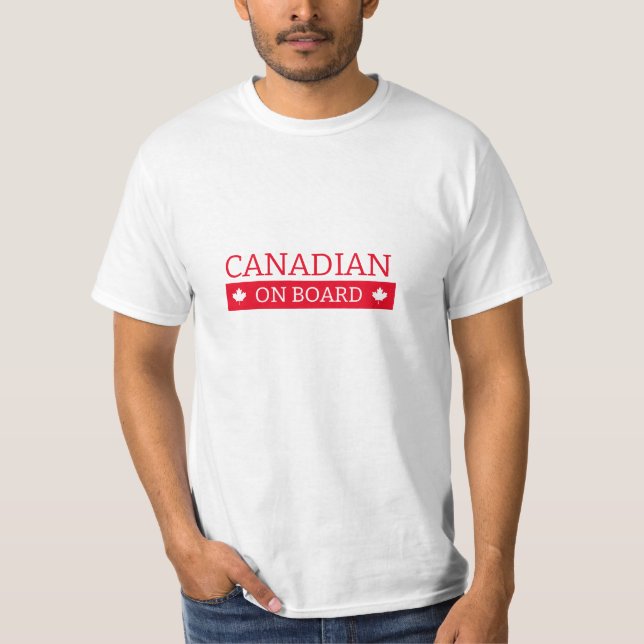T-shirt Chemise - Canadienne à bord (Devant)