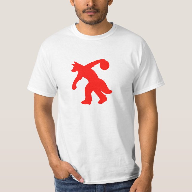 T-shirt Chemise canine anthropomorphe rouge 0001 de (Devant)