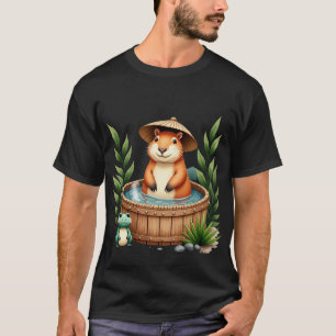 T-shirt Chemise Capybara Bain à remous Chapeau Bamboo Séré
