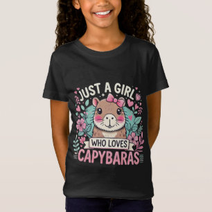 T-Shirt Chemise Capybara Juste une fille qui aime l'amour
