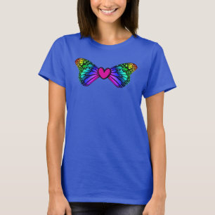 T-shirt Chemise cardiaque papillon, conception Y2K,