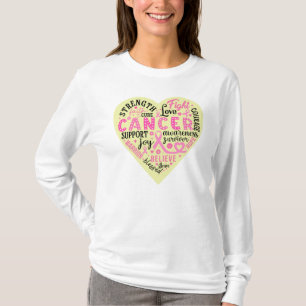 T-shirt Chemise cardiaque pour le soutien du cancer du sei
