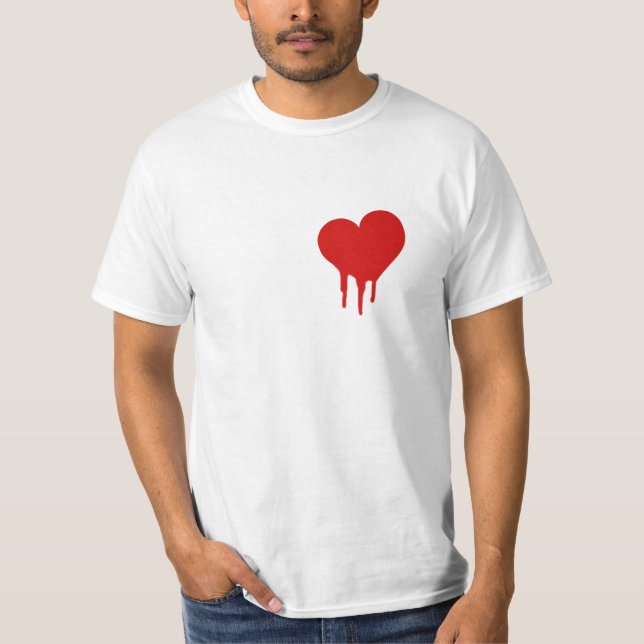 T-shirt Chemise cardiaque saignante (Devant)