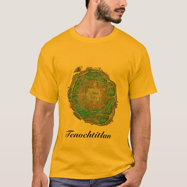 T-shirt Chemise Carte Tenochtitlan (Devant)