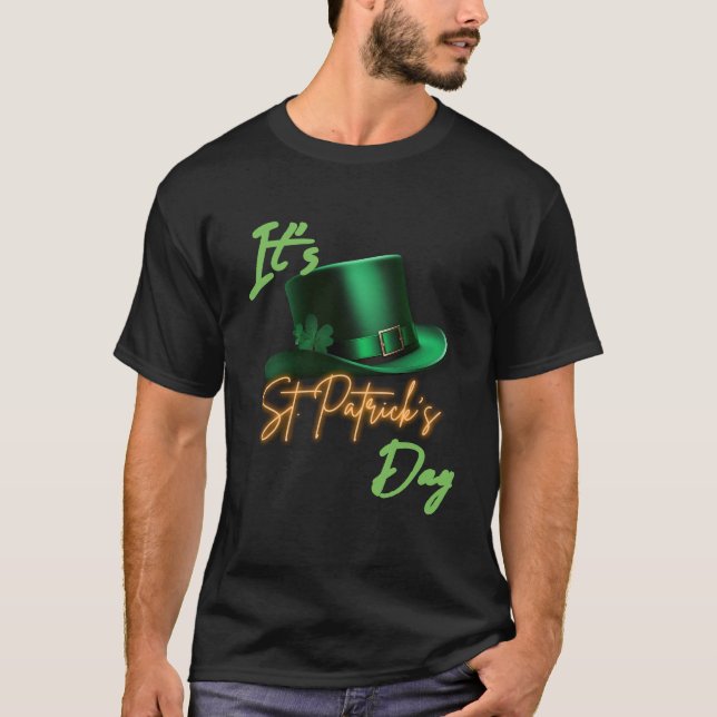T-shirt Chemise Casquette de la Saint-Patricks (Devant)
