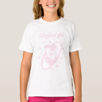Chemise Casual Rose Magique Fille et Étoile Rêveus