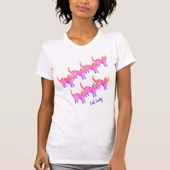 T-shirt Chemise Cat Lady (Devant)