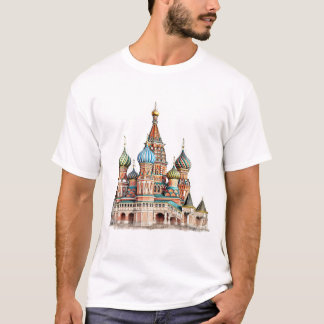 T-shirt Chemise catholique, Cathédrale Basil, Moscou, Russ