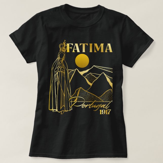 T-shirt Chemise catholique, Notre-Dame de Fatima (Design devant)