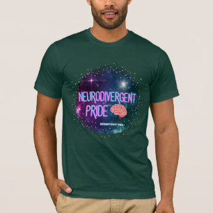 T-shirt Chemise cérébrale NeuroDivergent Pride spatiale
